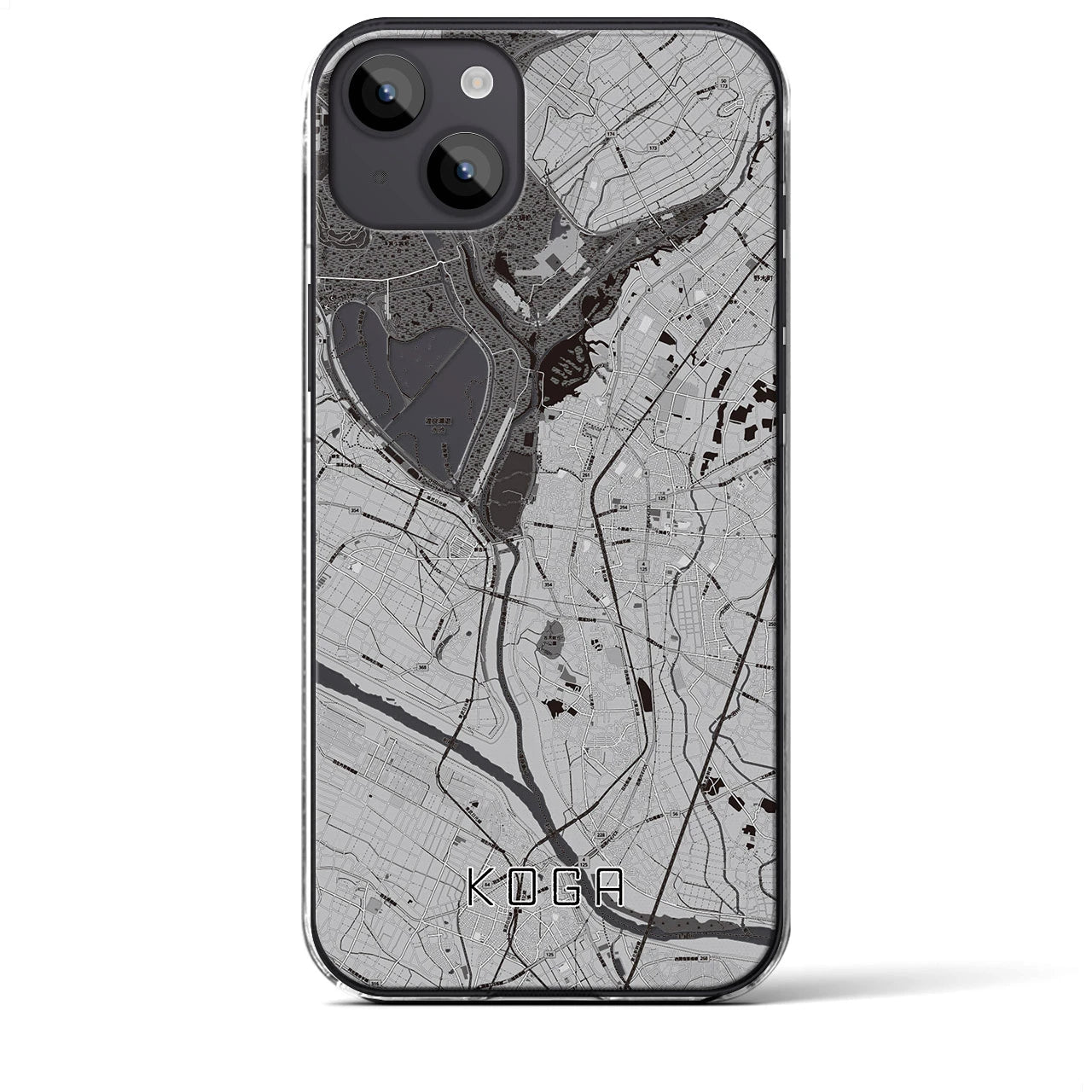 【古河(茨城県)】地図柄iPhoneケース(クリアタイプ)