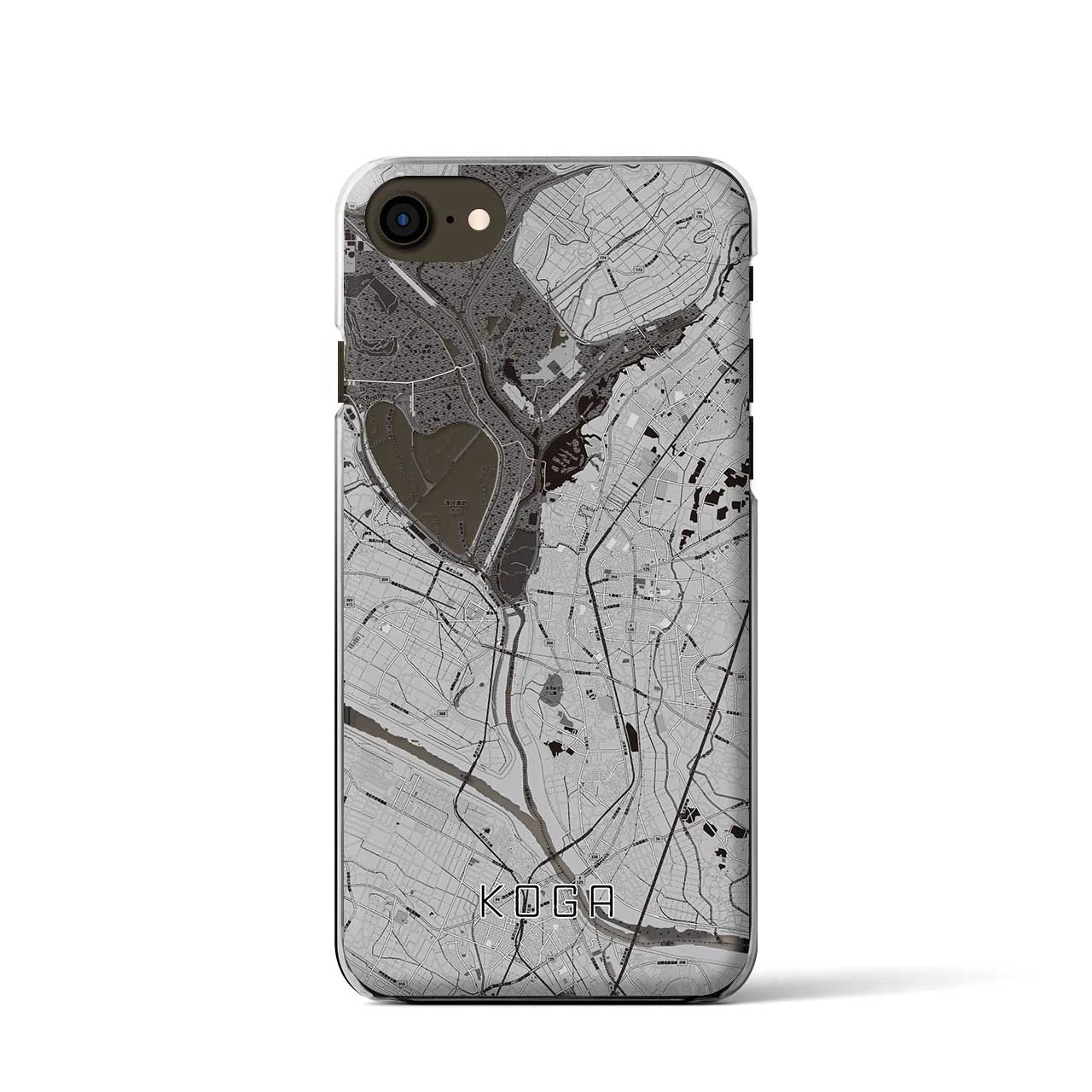 【古河(茨城県)】地図柄iPhoneケース(クリアタイプ)