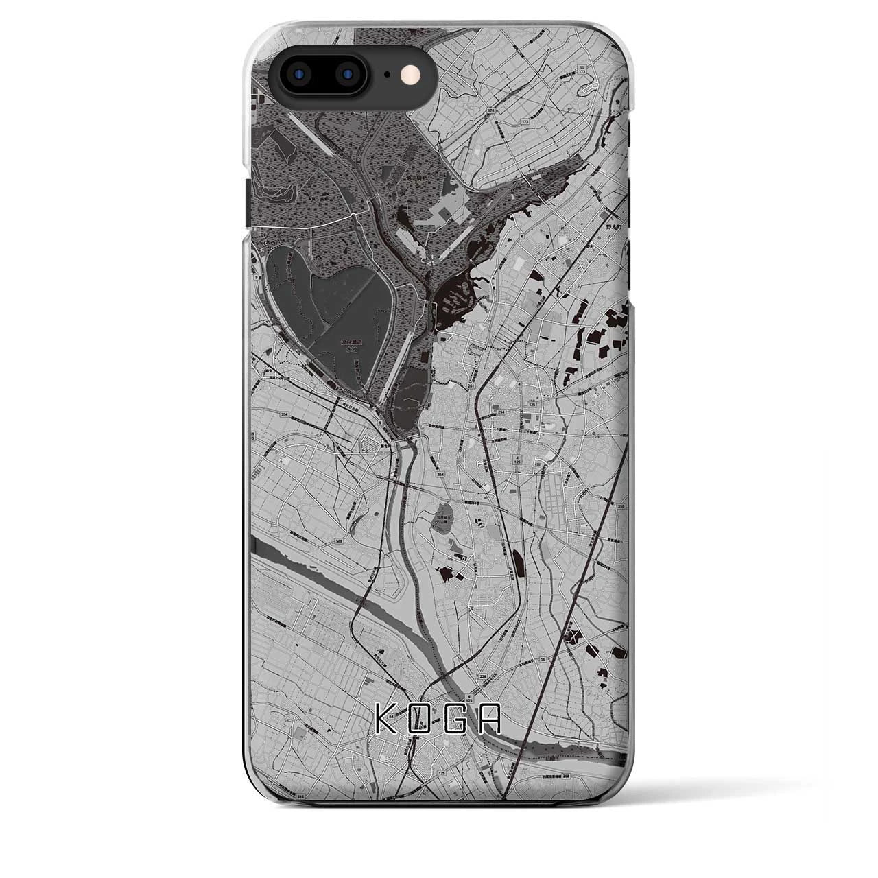 【古河(茨城県)】地図柄iPhoneケース(クリアタイプ)