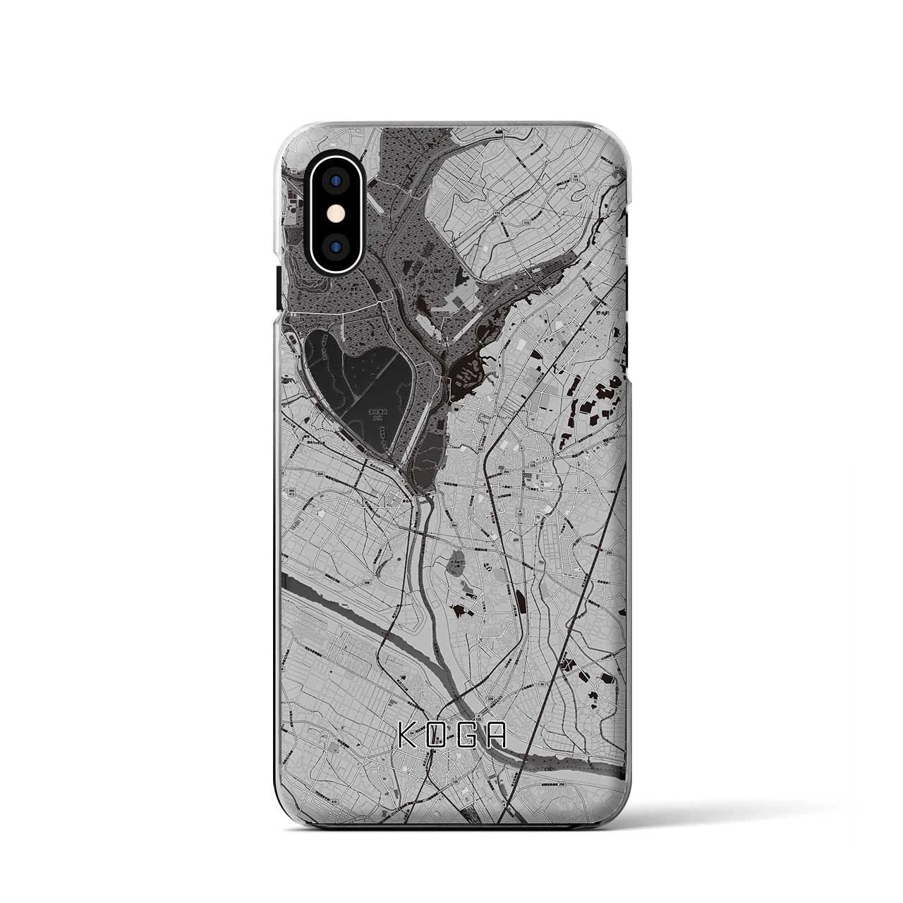 【古河(茨城県)】地図柄iPhoneケース(クリアタイプ)