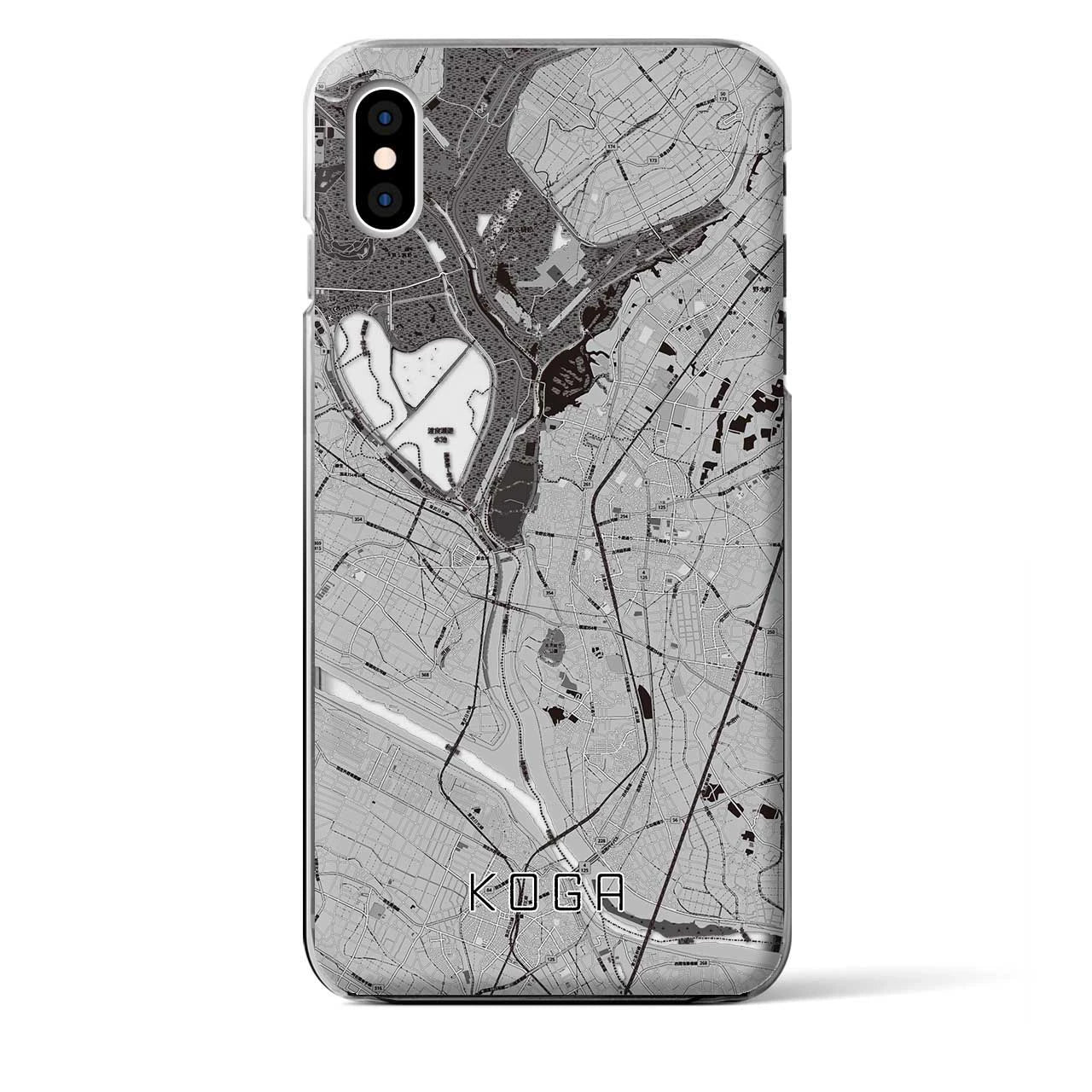 【古河(茨城県)】地図柄iPhoneケース(クリアタイプ)