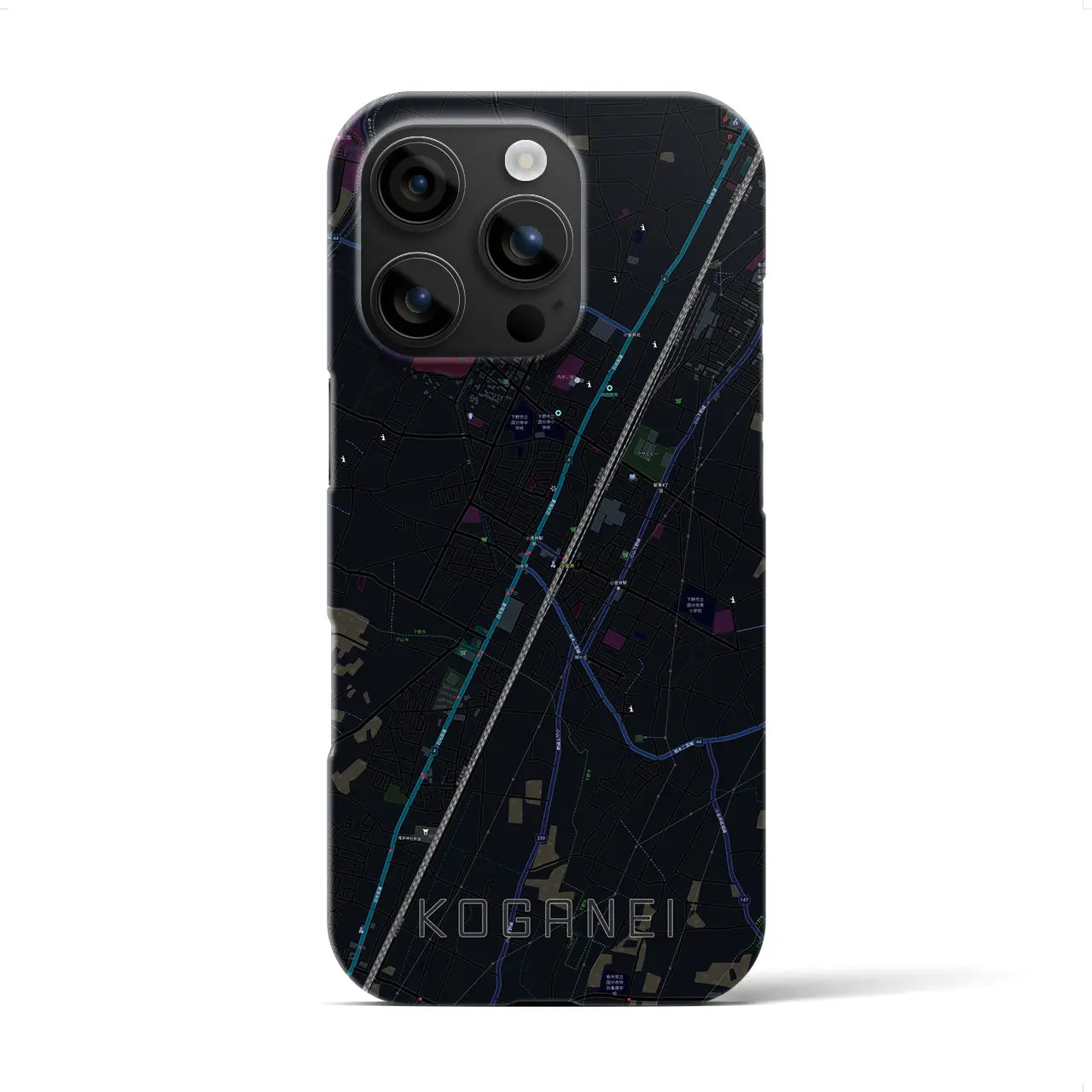 【小金井(栃木県)】地図柄iPhoneケース(バックカバータイプ)