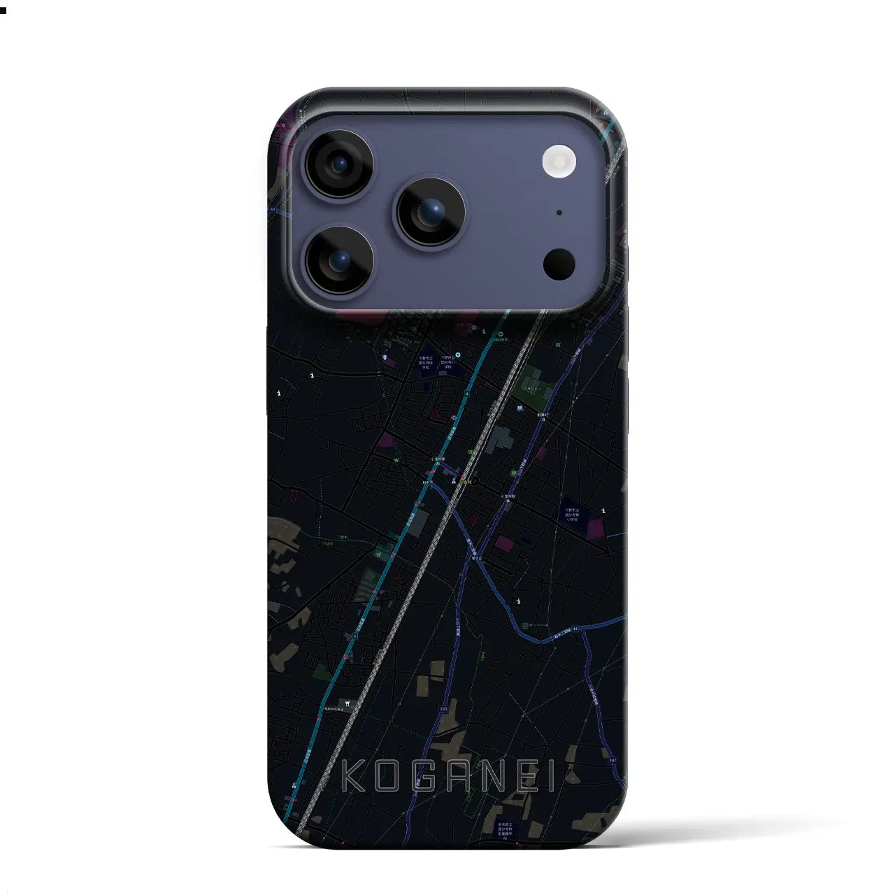 【小金井(栃木県)】地図柄iPhoneケース(バックカバータイプ)