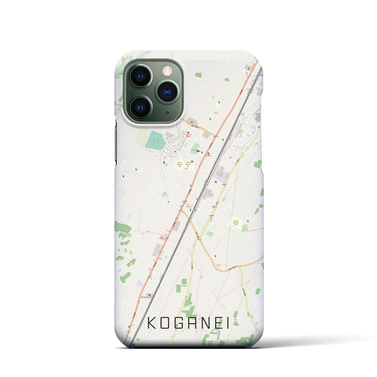 【小金井(栃木県)】地図柄iPhoneケース(バックカバータイプ)