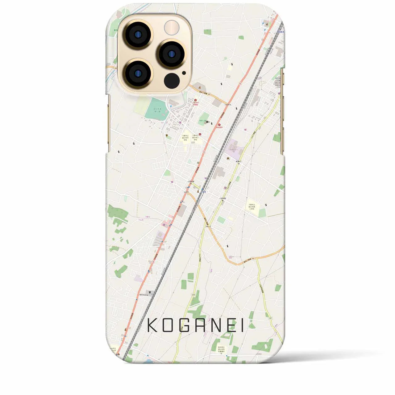【小金井(栃木県)】地図柄iPhoneケース(バックカバータイプ)