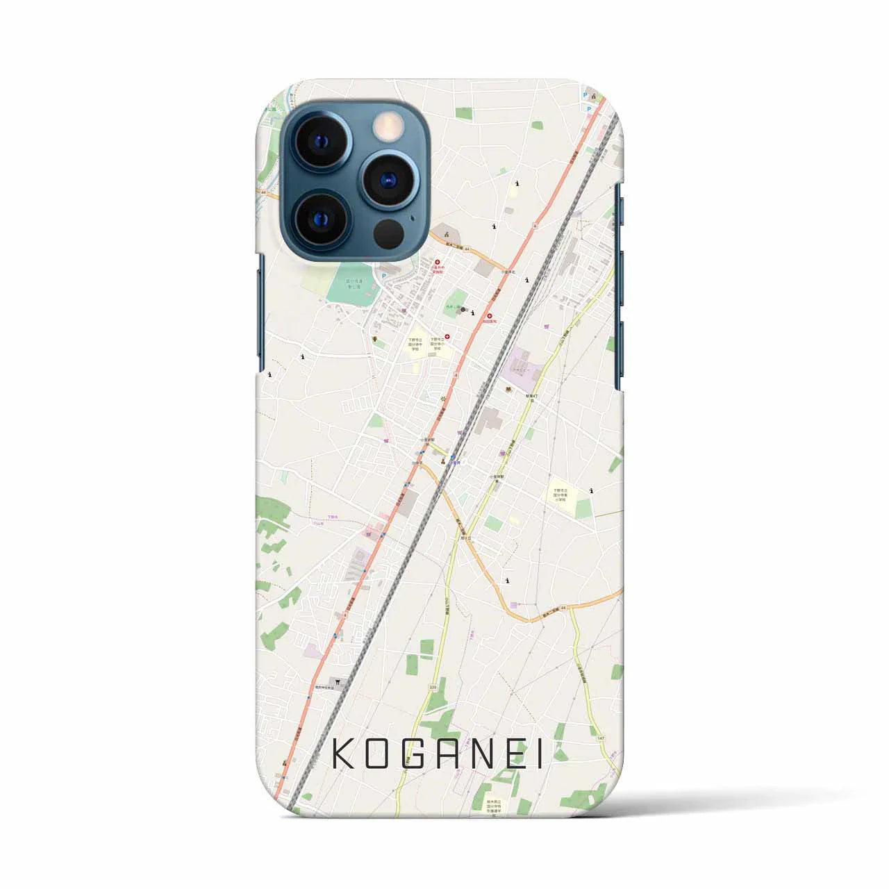 【小金井(栃木県)】地図柄iPhoneケース(バックカバータイプ)