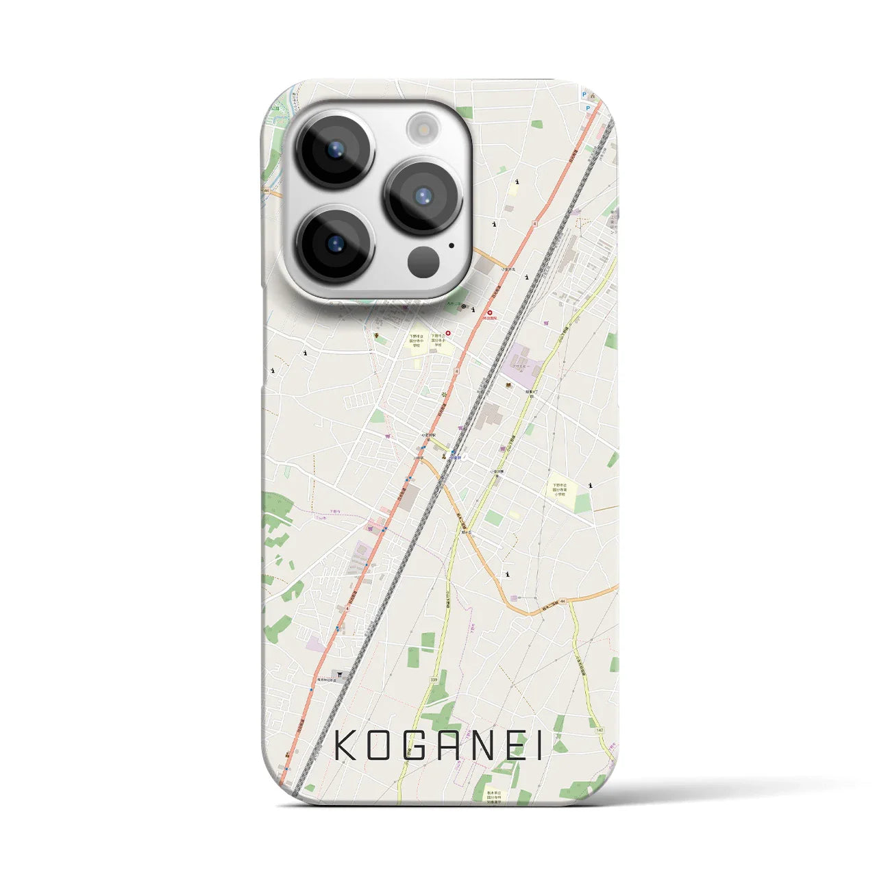 【小金井(栃木県)】地図柄iPhoneケース(バックカバータイプ)