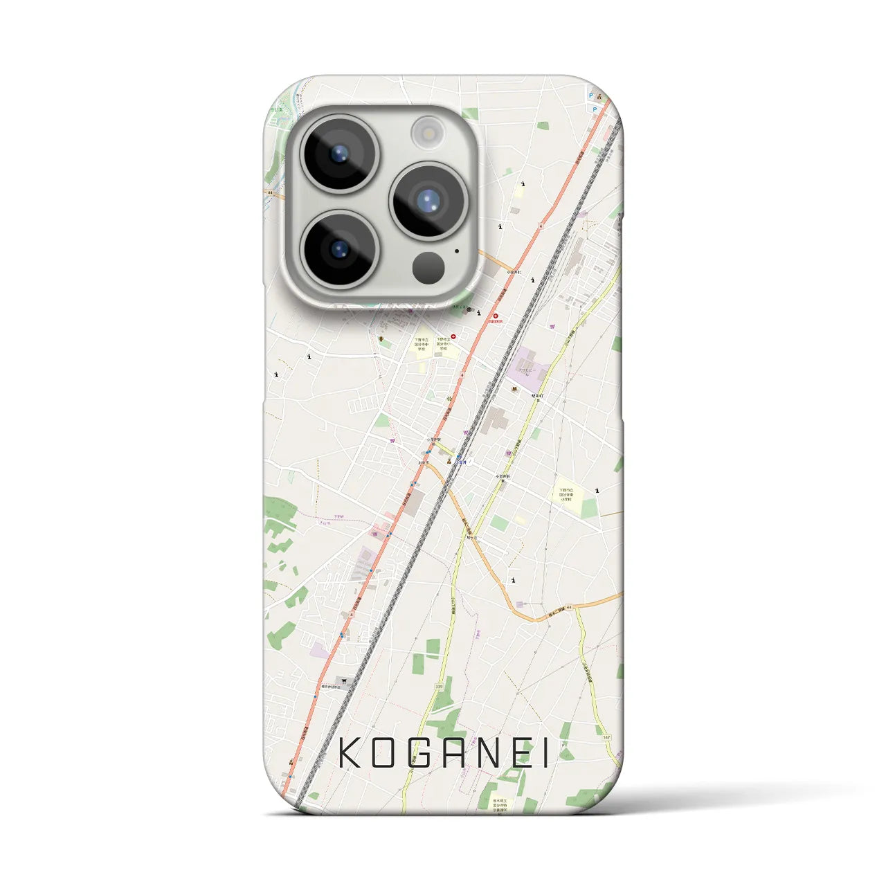 【小金井(栃木県)】地図柄iPhoneケース(バックカバータイプ)