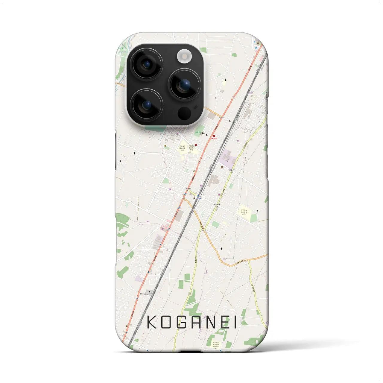 【小金井(栃木県)】地図柄iPhoneケース(バックカバータイプ)