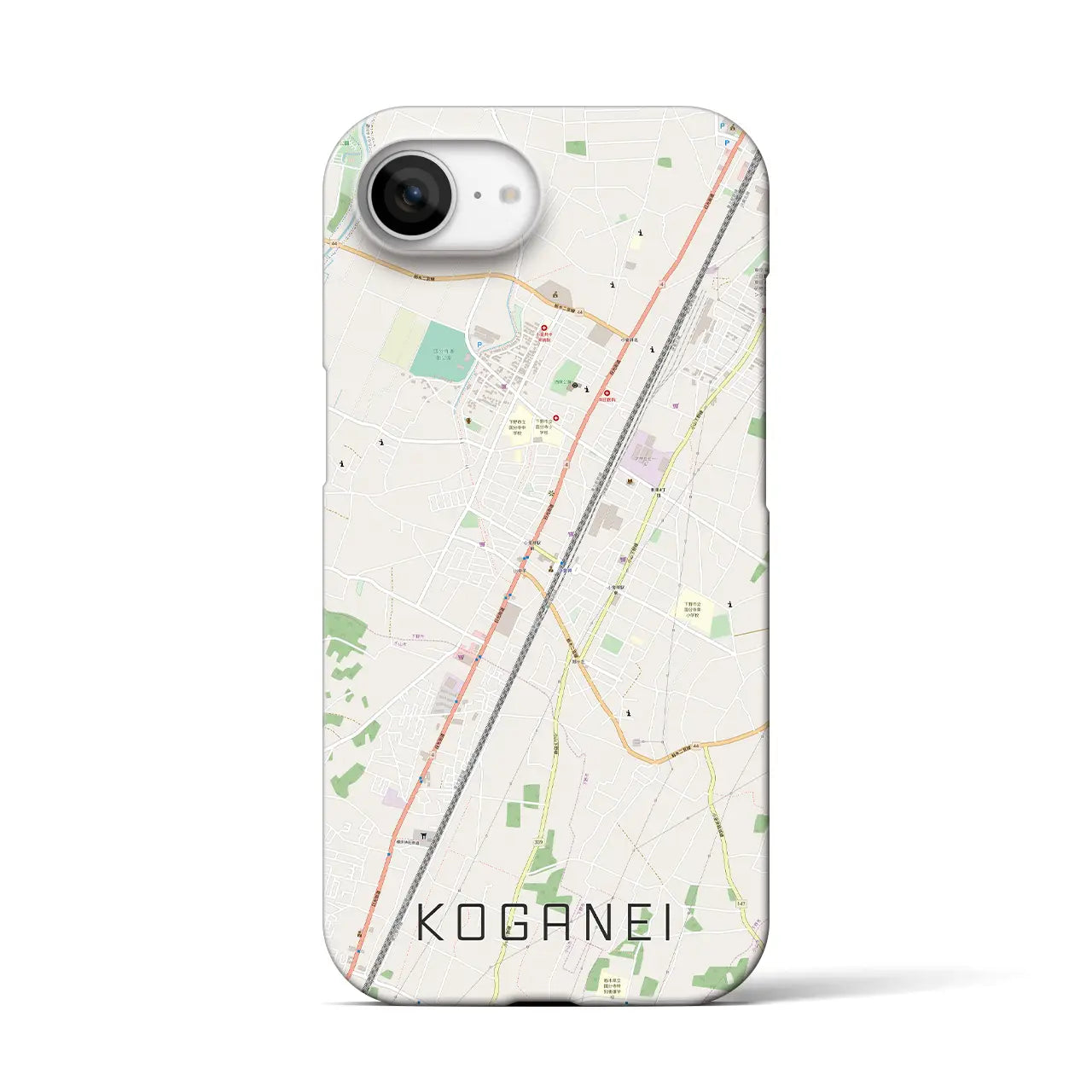 【小金井(栃木県)】地図柄iPhoneケース(バックカバータイプ)