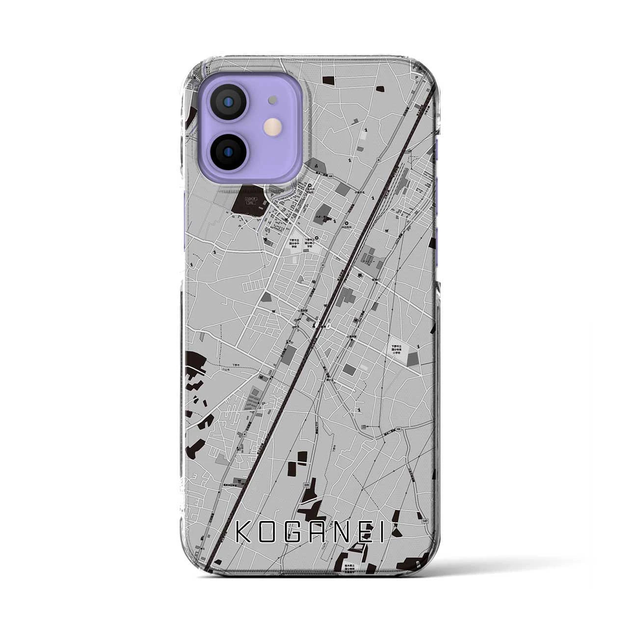 【小金井(栃木県)】地図柄iPhoneケース(クリアタイプ)