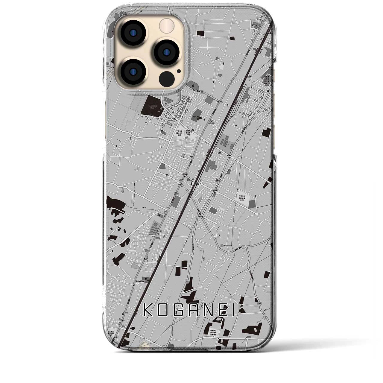 【小金井(栃木県)】地図柄iPhoneケース(クリアタイプ)