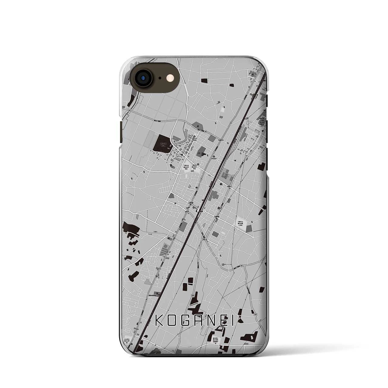 【小金井(栃木県)】地図柄iPhoneケース(クリアタイプ)