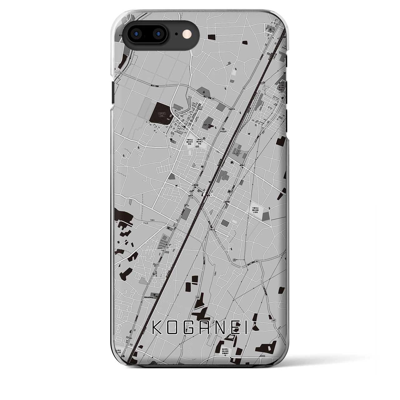 【小金井(栃木県)】地図柄iPhoneケース(クリアタイプ)