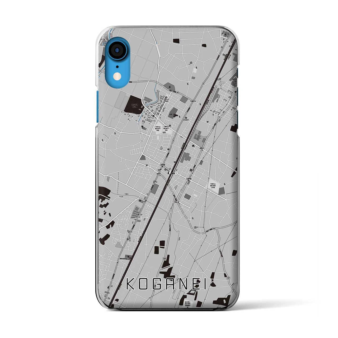 【小金井(栃木県)】地図柄iPhoneケース(クリアタイプ)