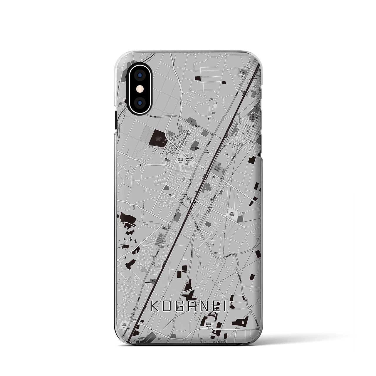 【小金井(栃木県)】地図柄iPhoneケース(クリアタイプ)
