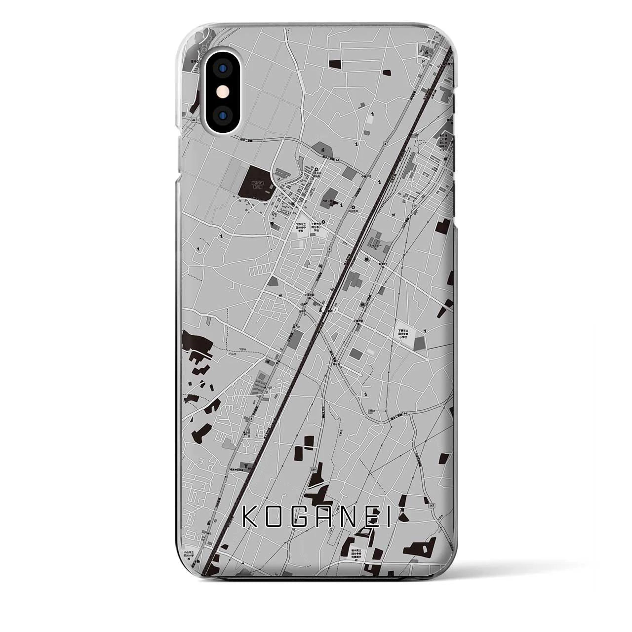 【小金井(栃木県)】地図柄iPhoneケース(クリアタイプ)