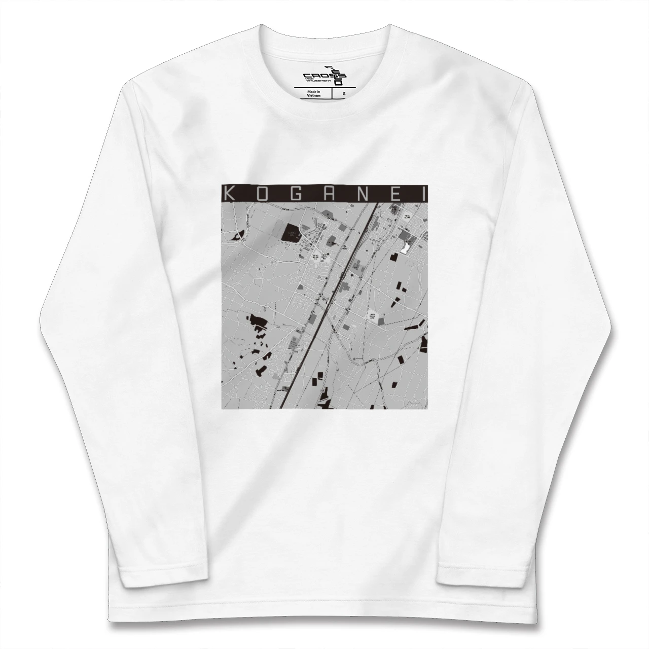 【小金井(栃木県)】地図柄ロングスリーブTシャツ