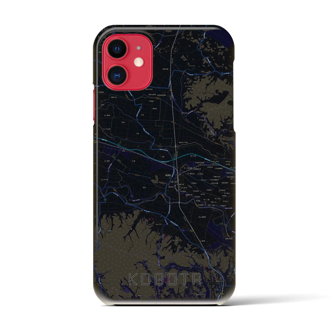 【小牛田(宮城県)】地図柄iPhoneケース(バックカバータイプ)