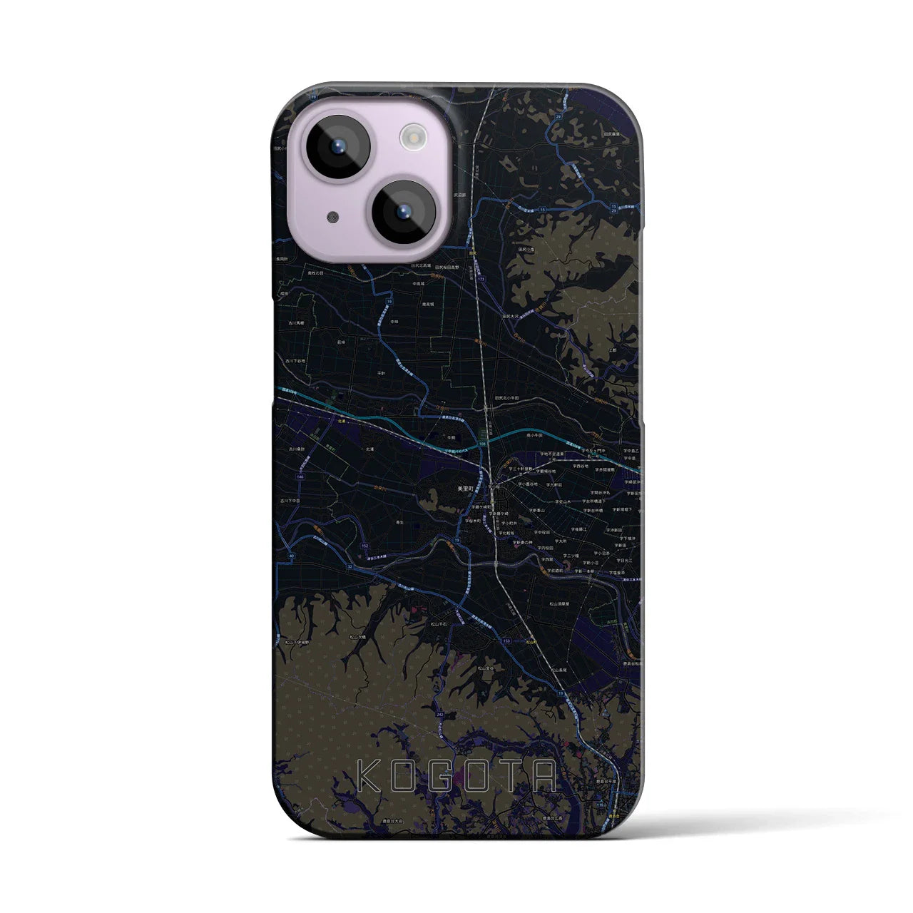 【小牛田(宮城県)】地図柄iPhoneケース(バックカバータイプ)