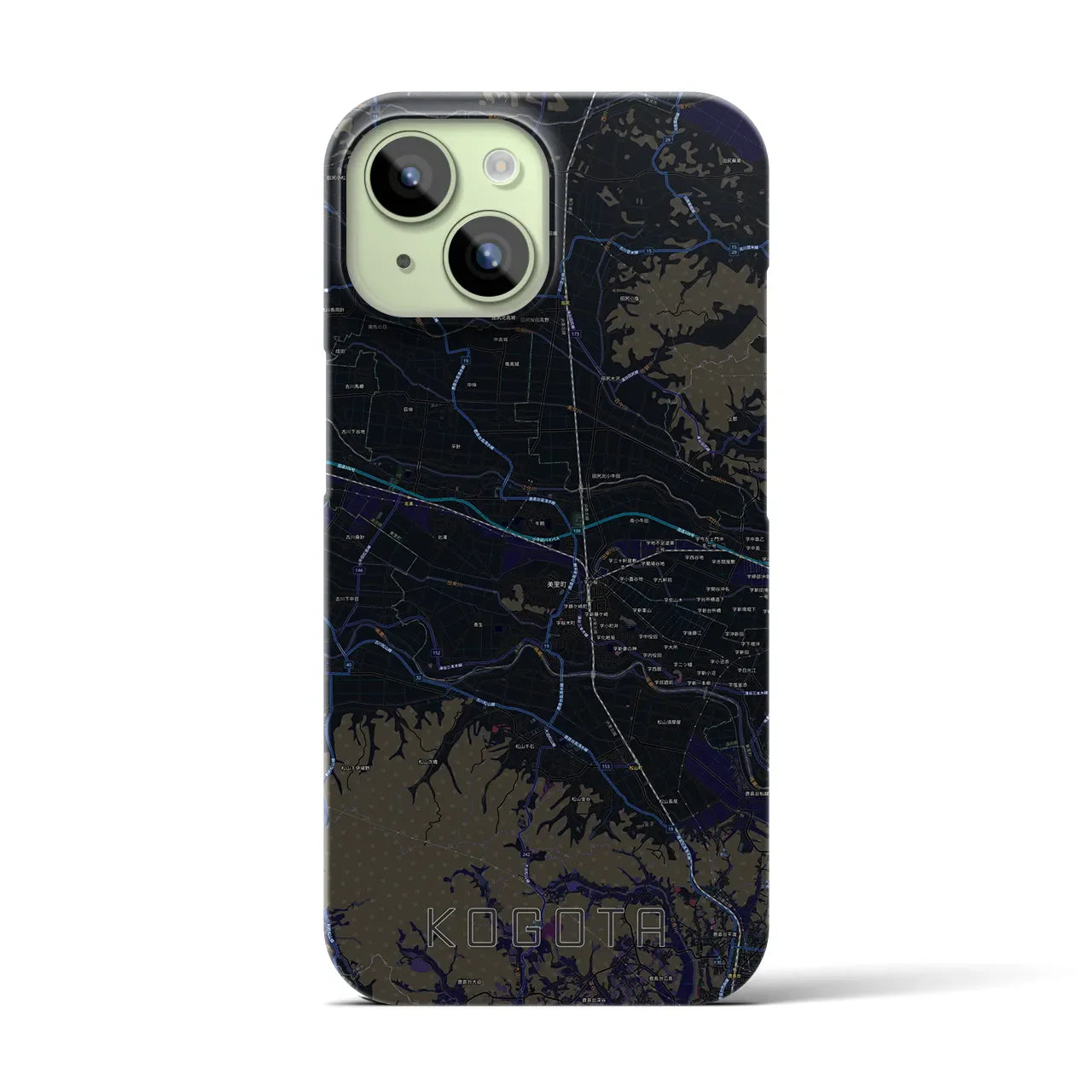 【小牛田(宮城県)】地図柄iPhoneケース(バックカバータイプ)
