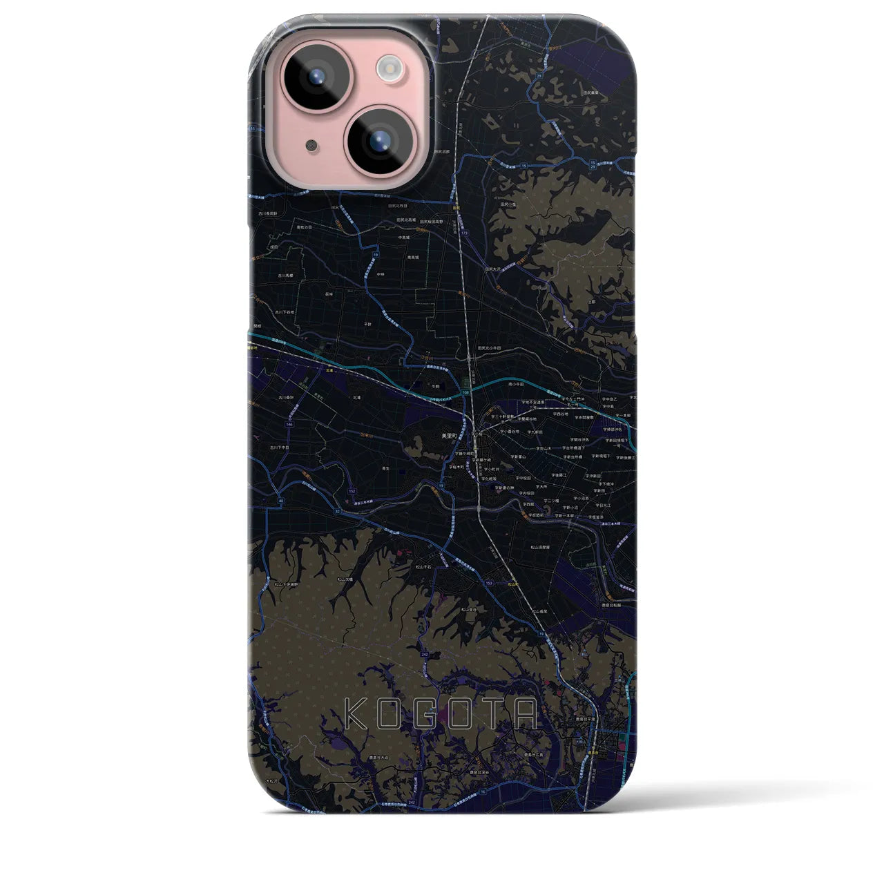 【小牛田(宮城県)】地図柄iPhoneケース(バックカバータイプ)