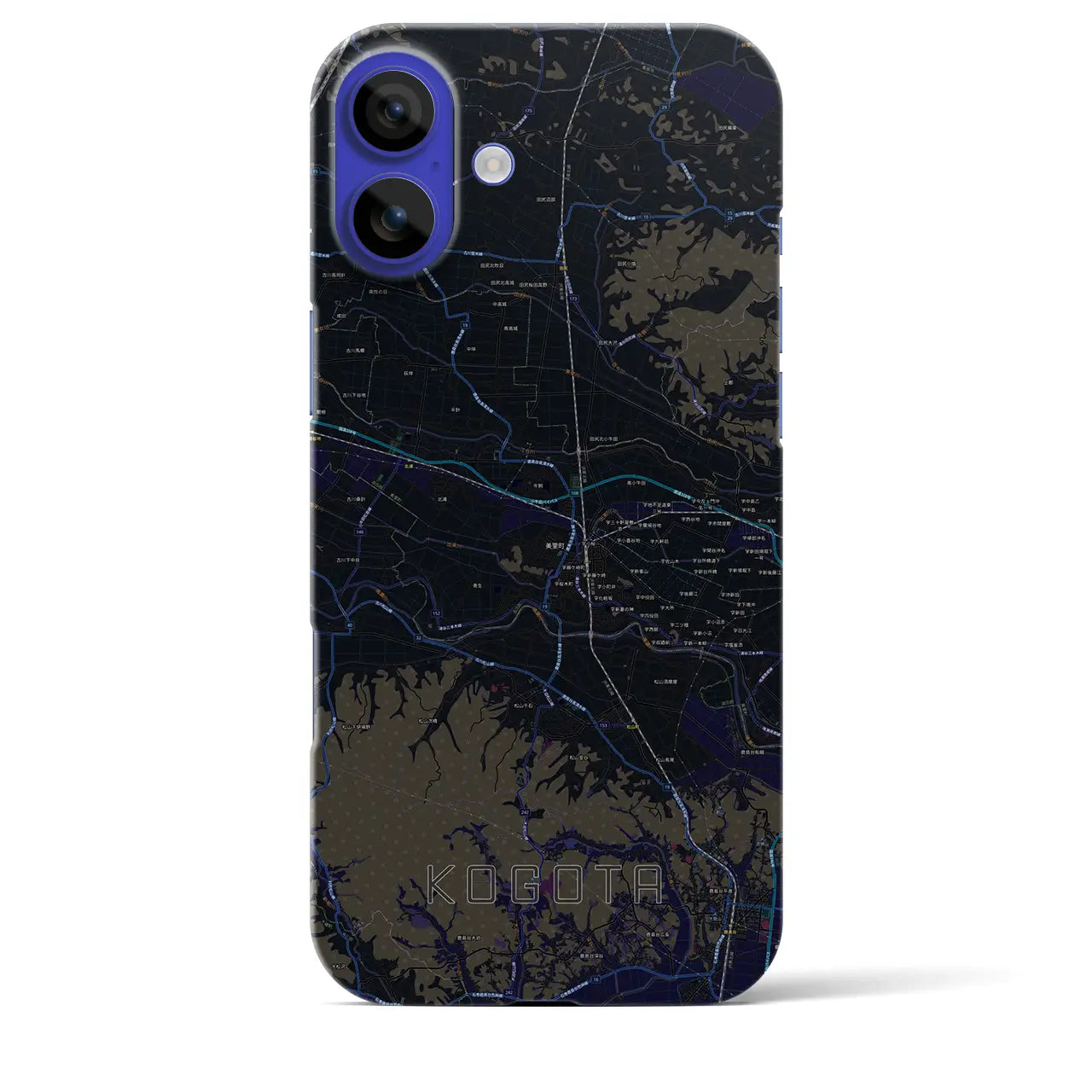 【小牛田(宮城県)】地図柄iPhoneケース(バックカバータイプ)