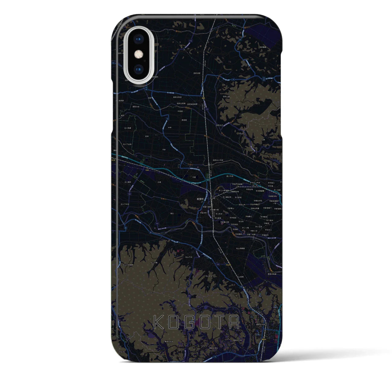 【小牛田(宮城県)】地図柄iPhoneケース(バックカバータイプ)