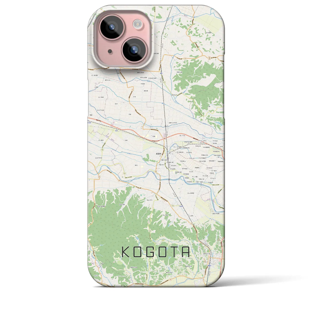 【小牛田(宮城県)】地図柄iPhoneケース(バックカバータイプ)