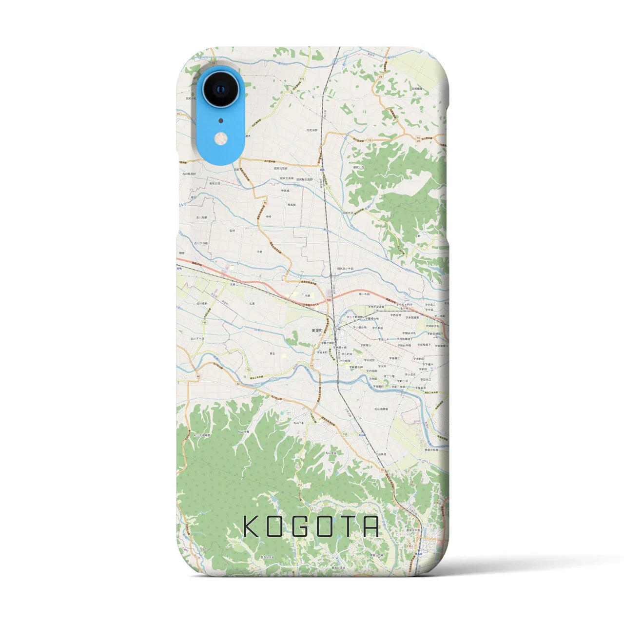 【小牛田(宮城県)】地図柄iPhoneケース(バックカバータイプ)