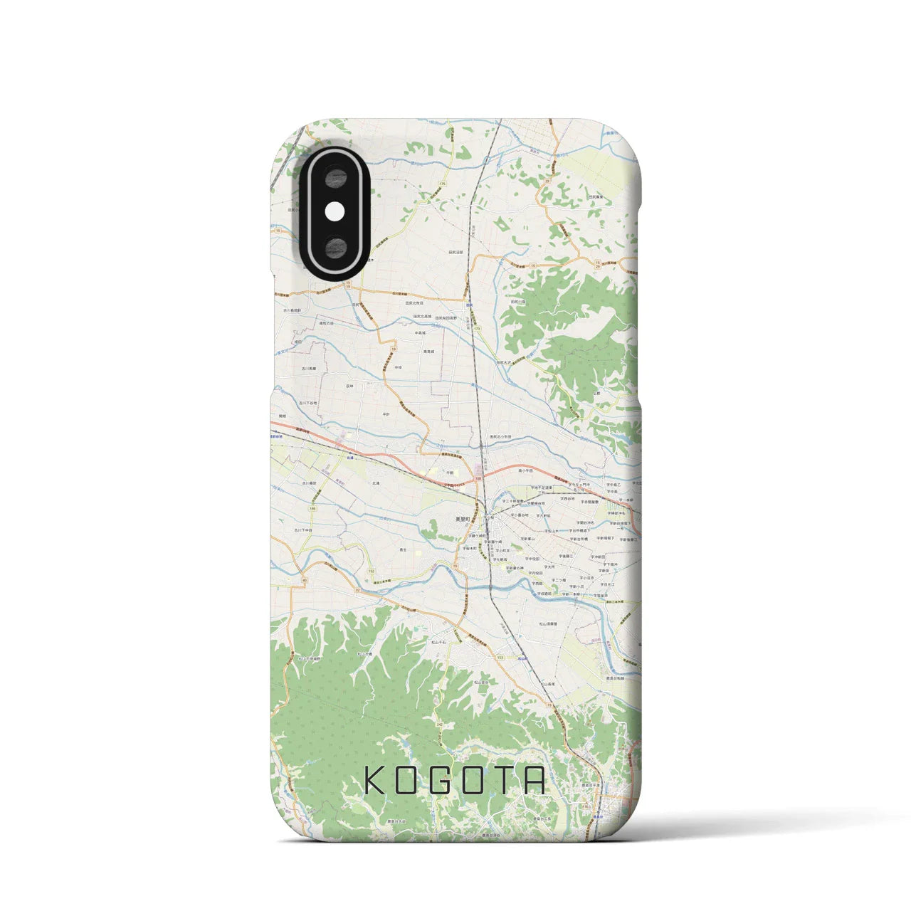 【小牛田(宮城県)】地図柄iPhoneケース(バックカバータイプ)