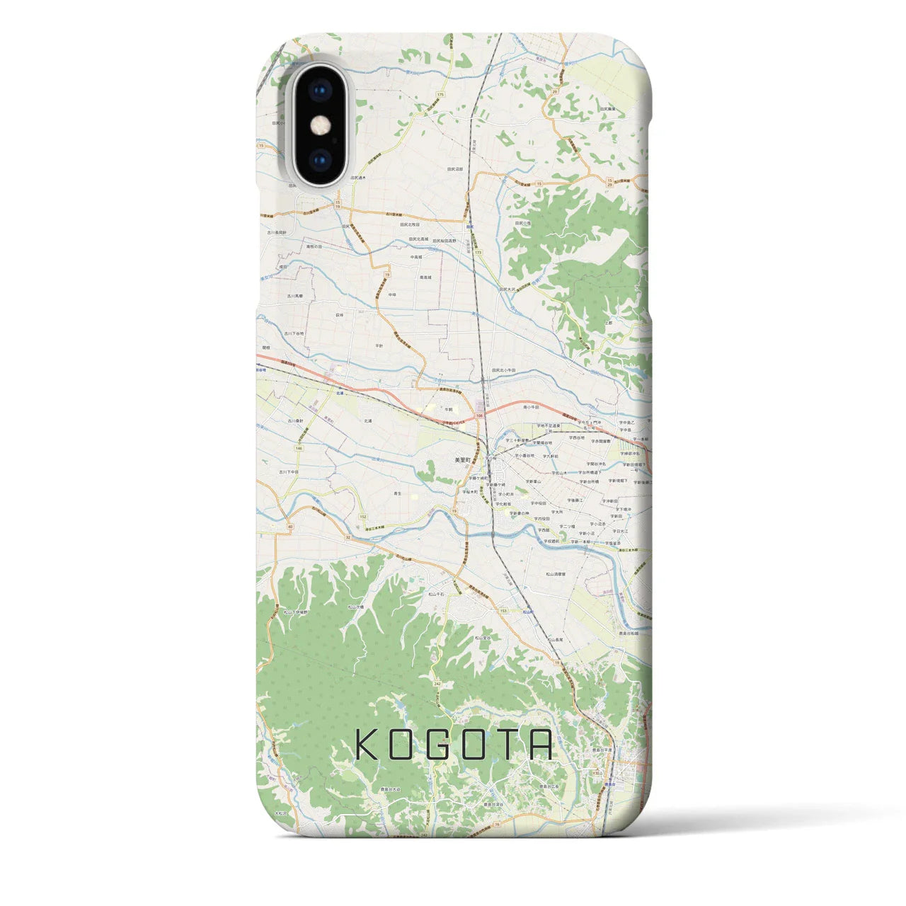 【小牛田(宮城県)】地図柄iPhoneケース(バックカバータイプ)