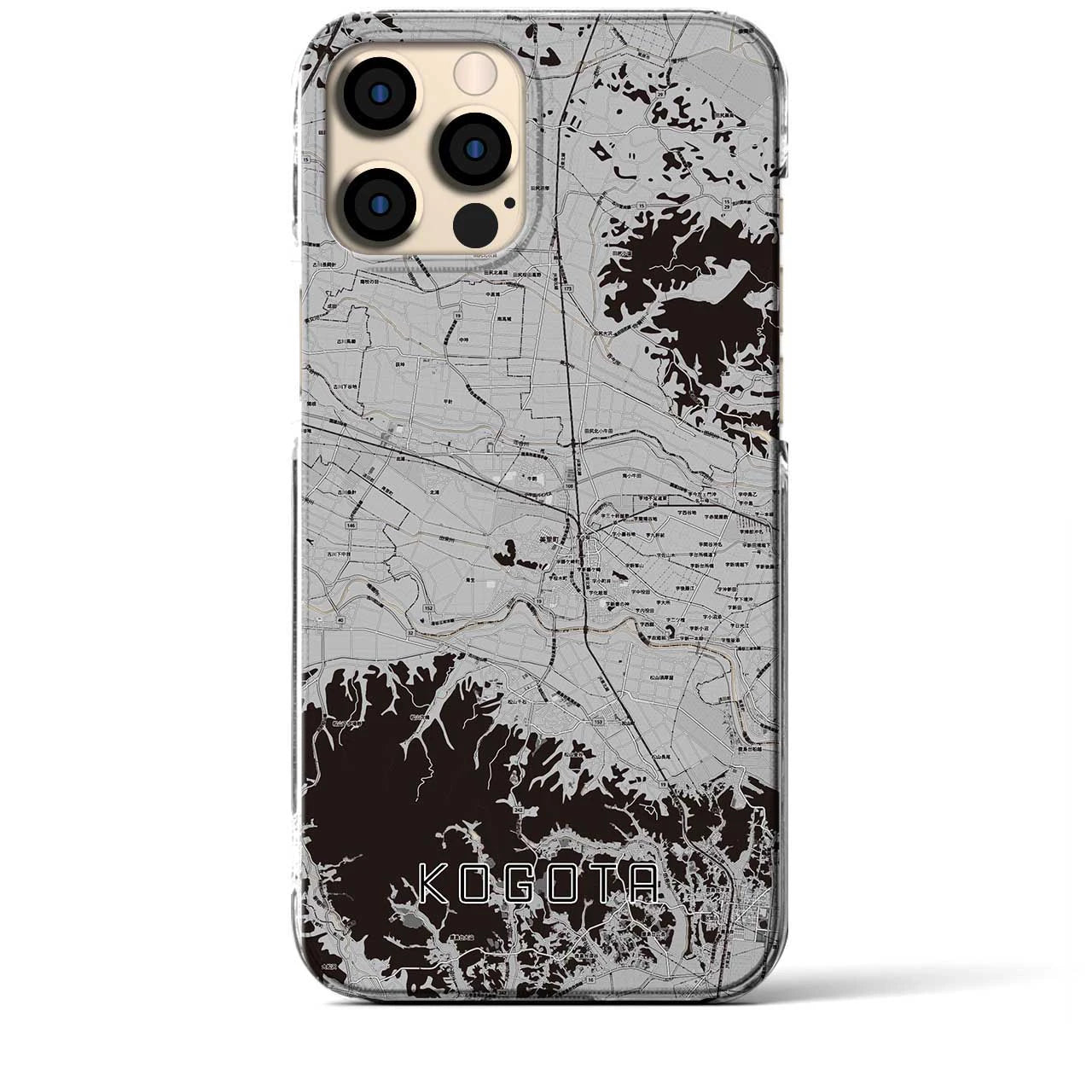 【小牛田(宮城県)】地図柄iPhoneケース(クリアタイプ)