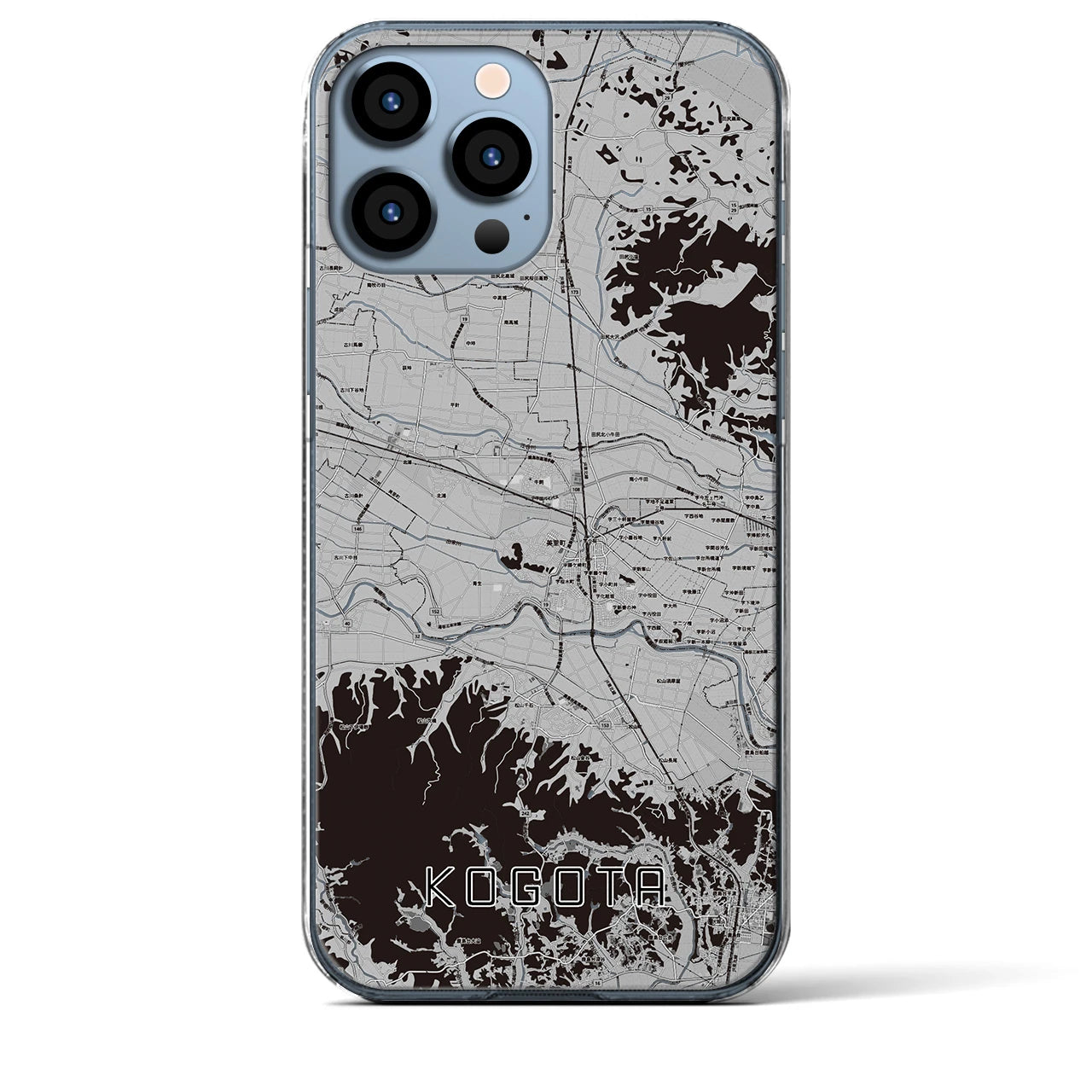 【小牛田(宮城県)】地図柄iPhoneケース(クリアタイプ)