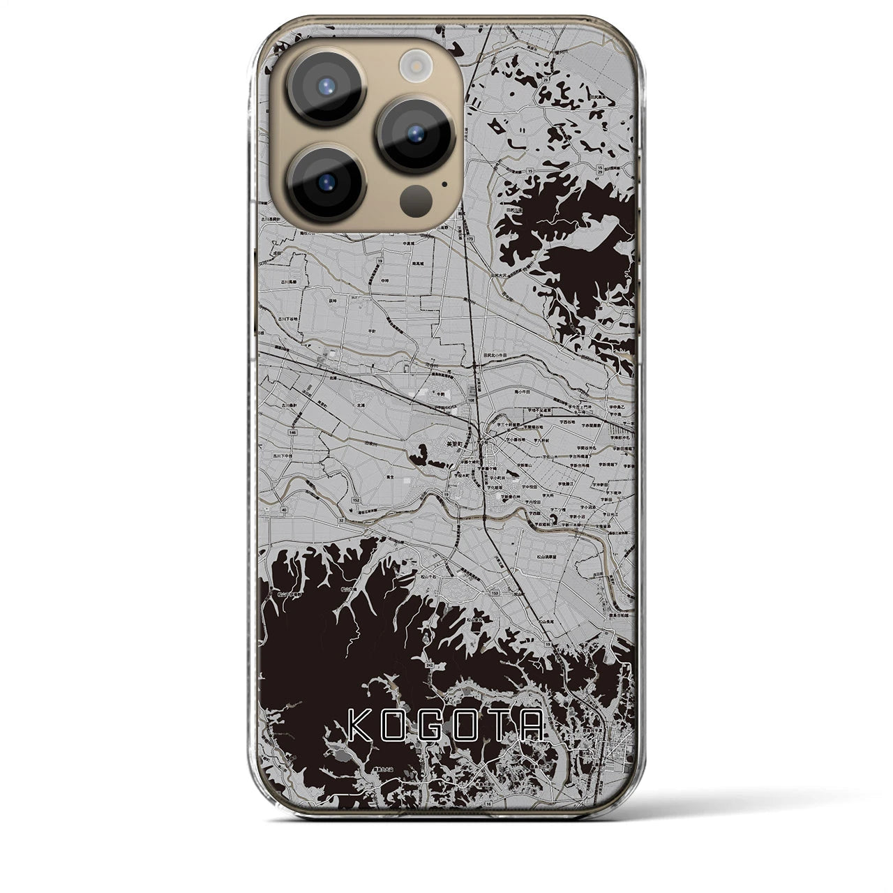 【小牛田(宮城県)】地図柄iPhoneケース(クリアタイプ)