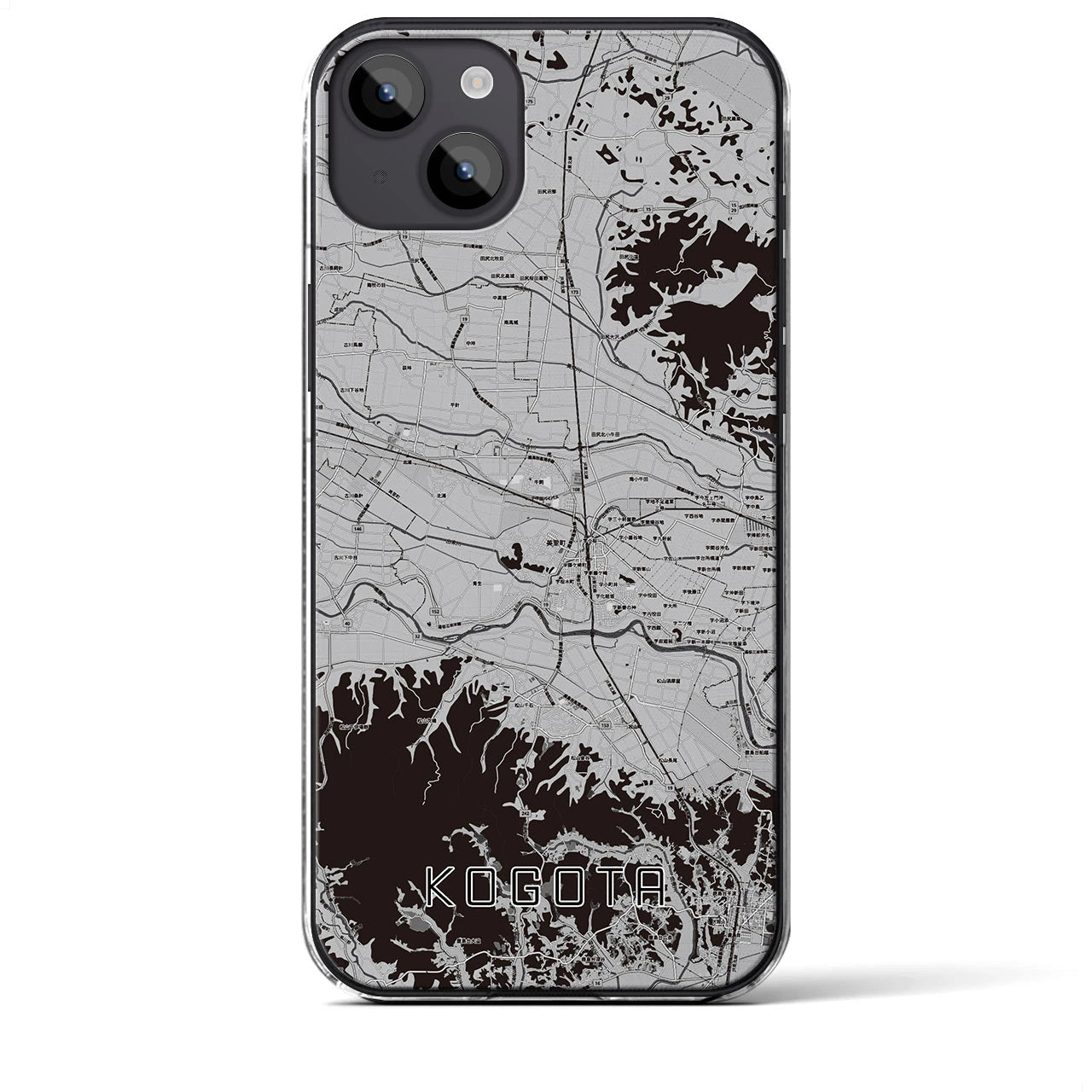 【小牛田(宮城県)】地図柄iPhoneケース(クリアタイプ)