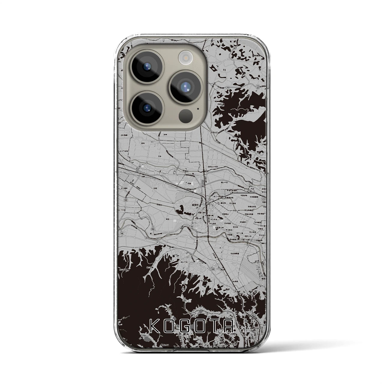 【小牛田(宮城県)】地図柄iPhoneケース(クリアタイプ)