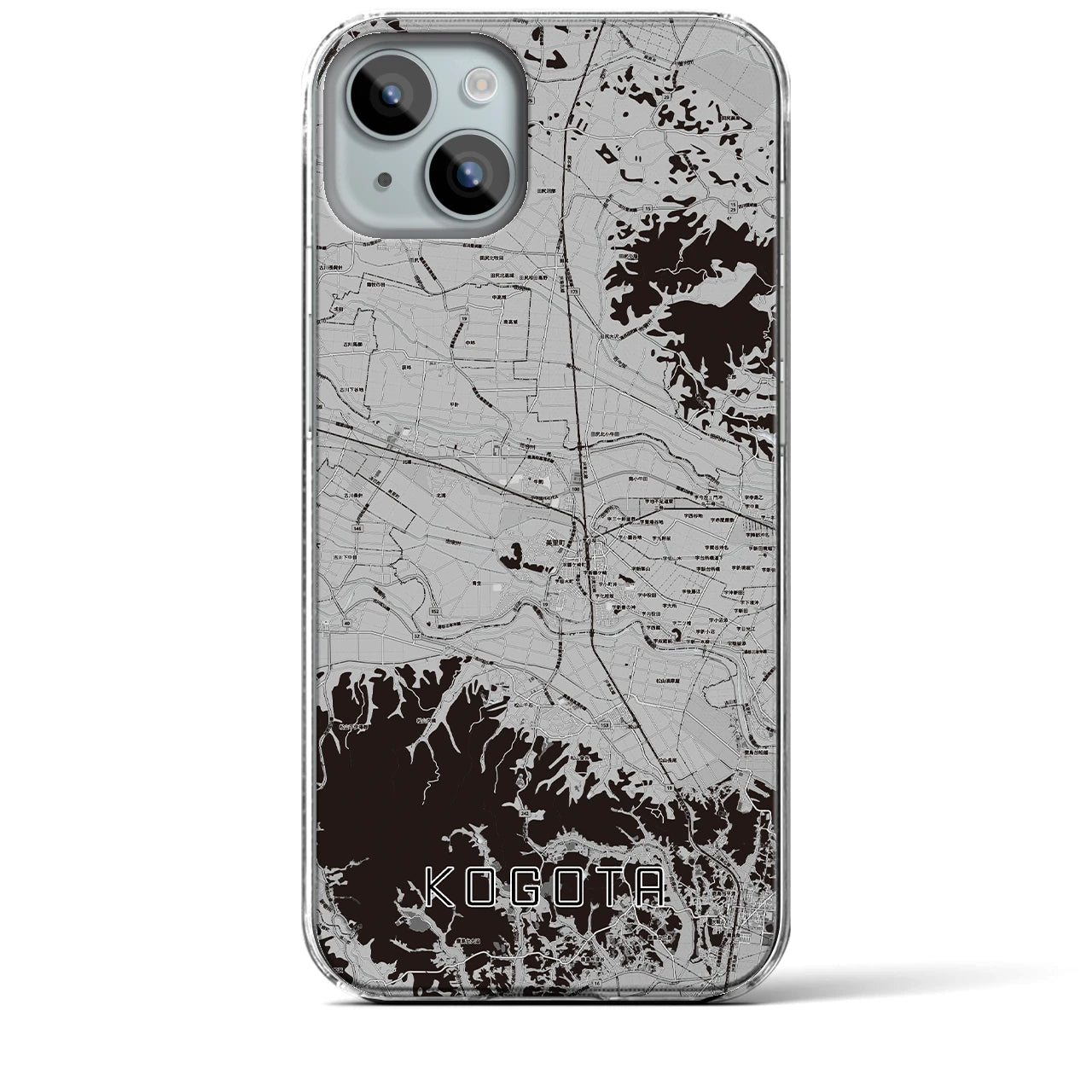 【小牛田(宮城県)】地図柄iPhoneケース(クリアタイプ)