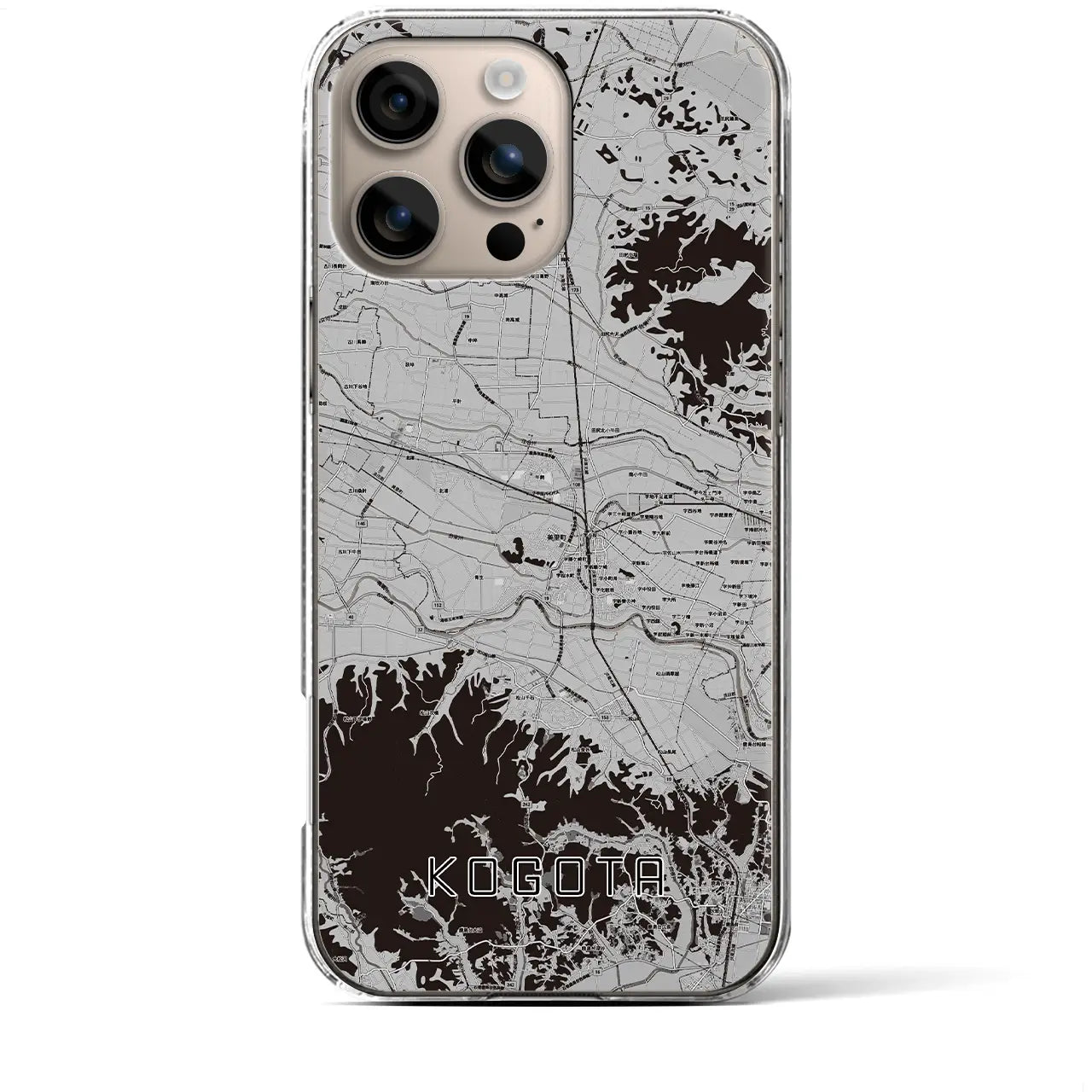 【小牛田(宮城県)】地図柄iPhoneケース(クリアタイプ)