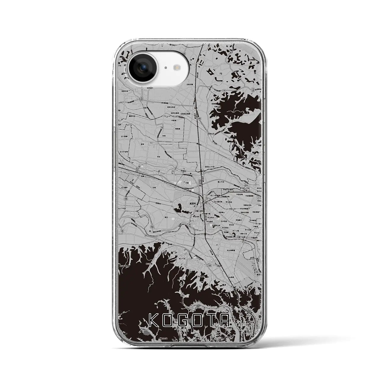 【小牛田(宮城県)】地図柄iPhoneケース(クリアタイプ)