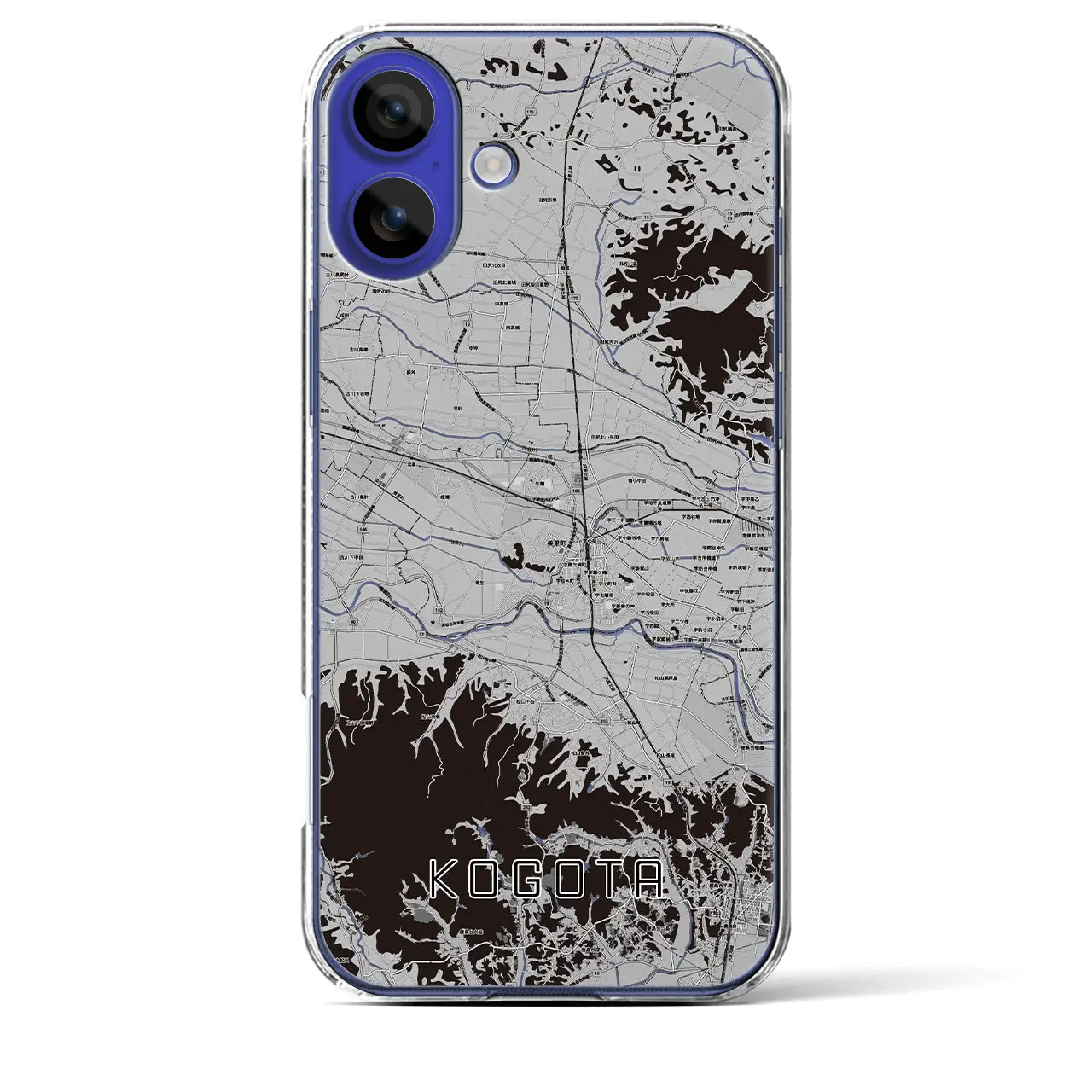 【小牛田(宮城県)】地図柄iPhoneケース(クリアタイプ)