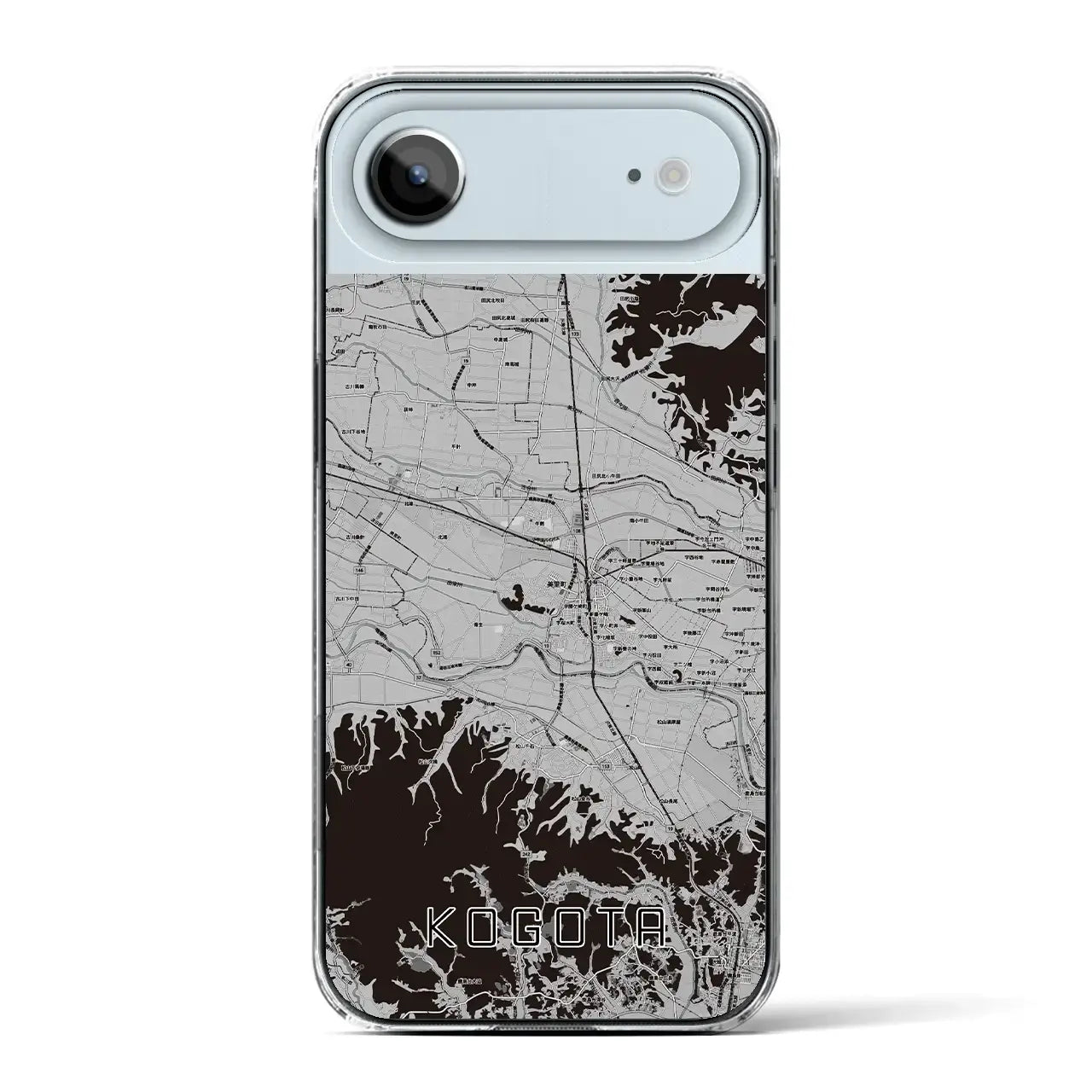 【小牛田(宮城県)】地図柄iPhoneケース(クリアタイプ)