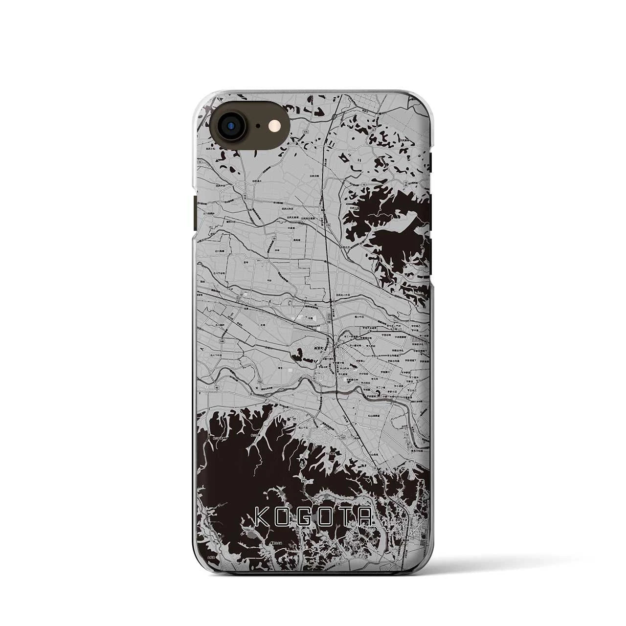 【小牛田(宮城県)】地図柄iPhoneケース(クリアタイプ)