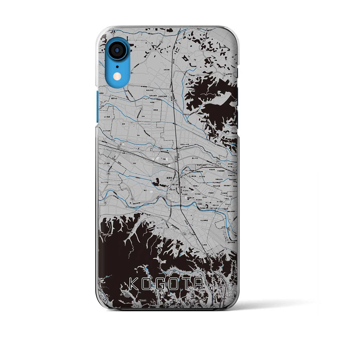 【小牛田(宮城県)】地図柄iPhoneケース(クリアタイプ)