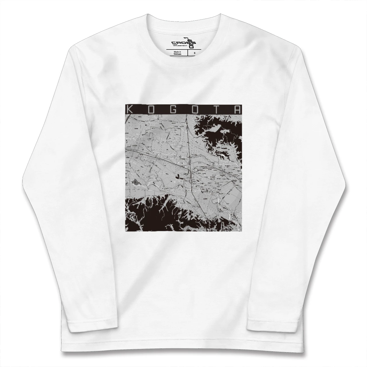 【小牛田(宮城県)】地図柄ロングスリーブTシャツ