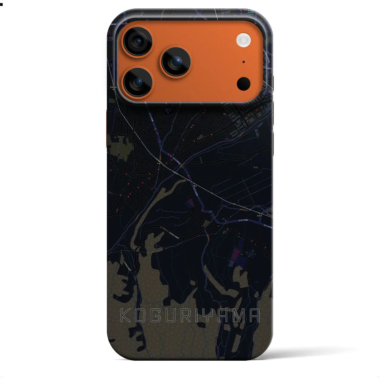 【小栗山(青森県)】地図柄iPhoneケース(バックカバータイプ)