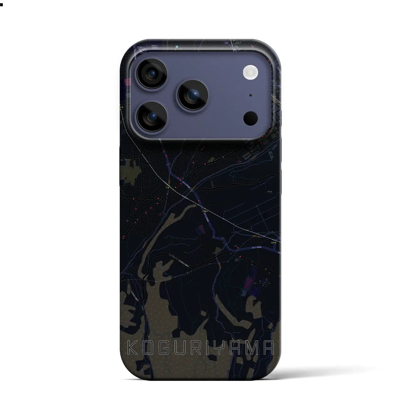 【小栗山(青森県)】地図柄iPhoneケース(バックカバータイプ)