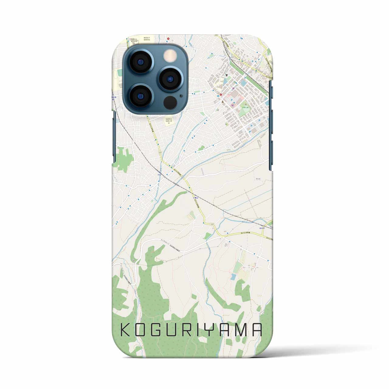 【小栗山(青森県)】地図柄iPhoneケース(バックカバータイプ)