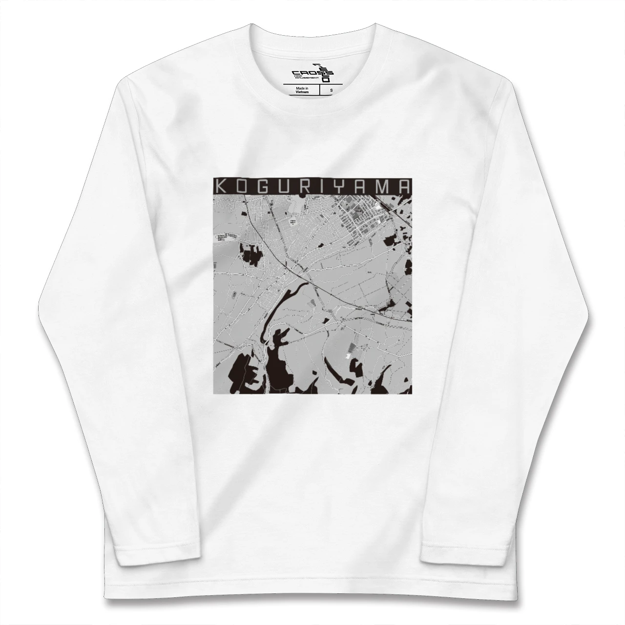 【小栗山(青森県)】地図柄ロングスリーブTシャツ