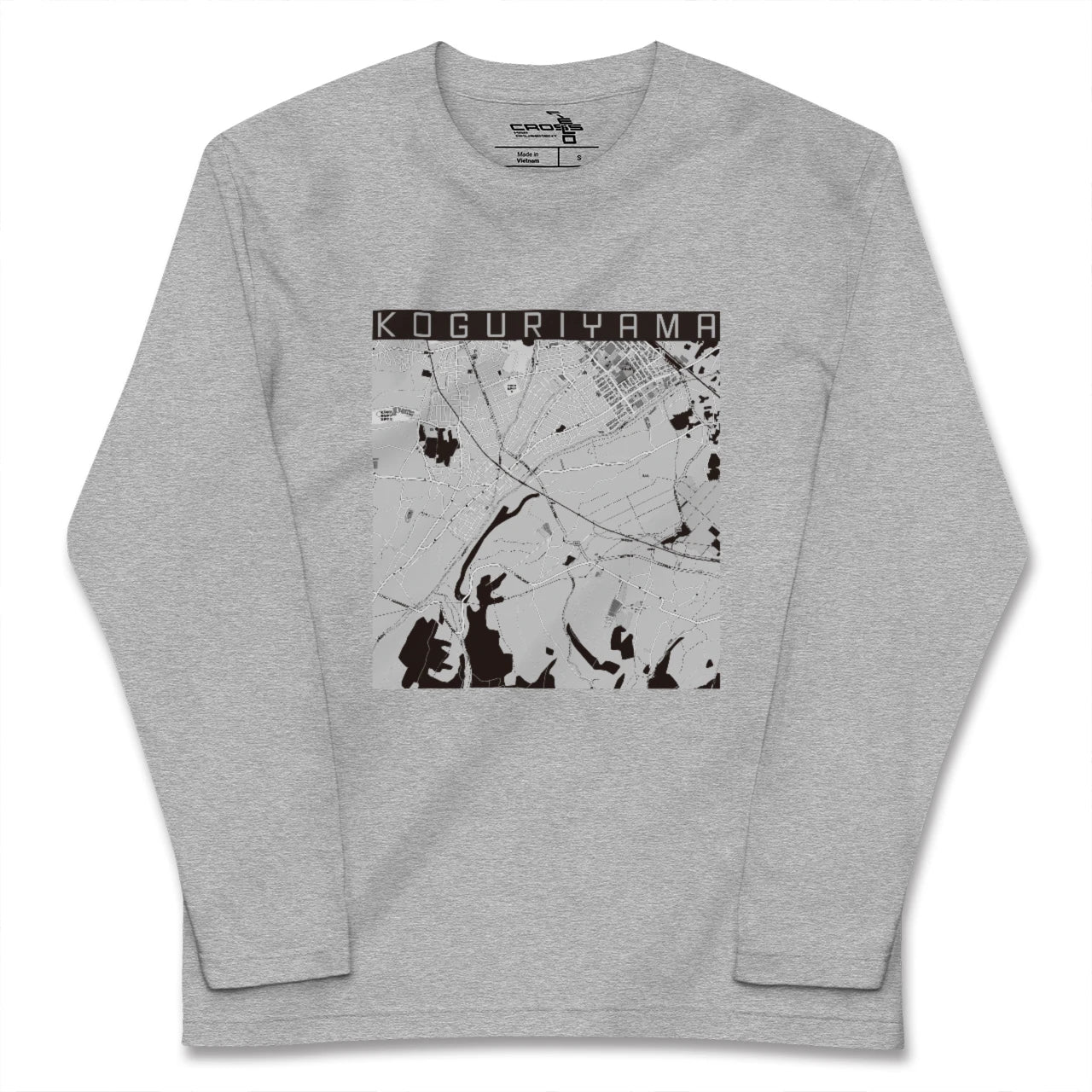 【小栗山(青森県)】地図柄ロングスリーブTシャツ